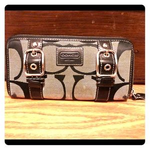 Used black coach wallet